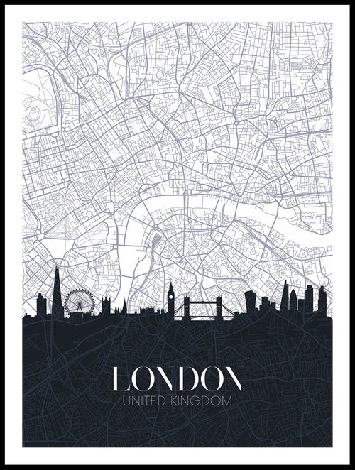 Plan De Londres Poster - Posterton
